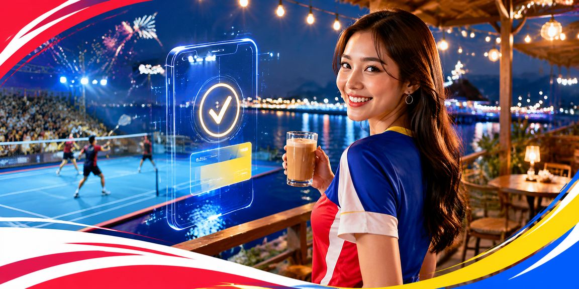 Suasana kasino hiburan Malaysia dalam talian dengan pencahayaan neon moden